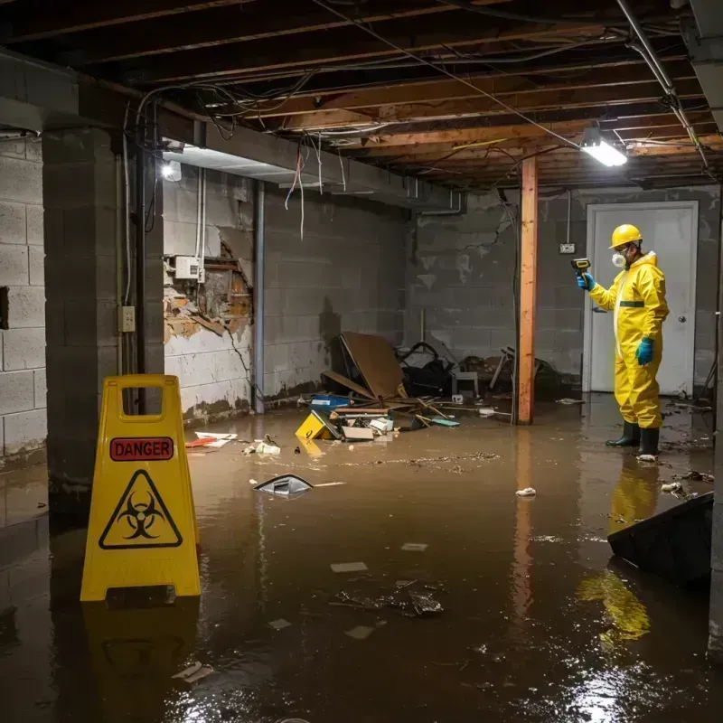 Flooded Basement Electrical Hazard in Sinton, TX Property